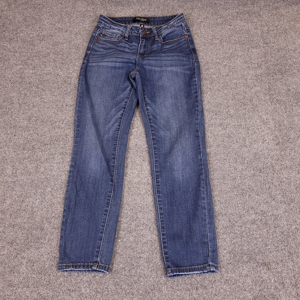 Judy Blue Skinny Stretch Jeans Women 27xx26 Mid-Rise Denim